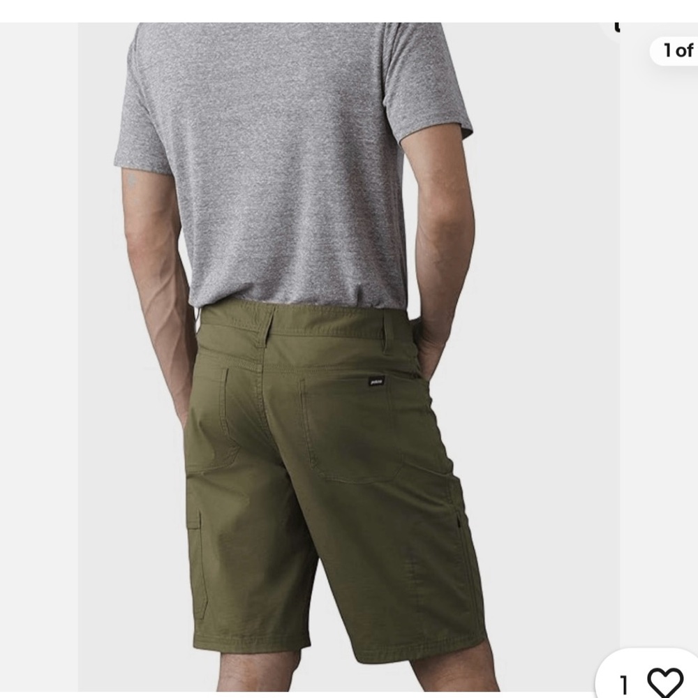 PrAna Green Cargo Short-Size (35) -Good Condition